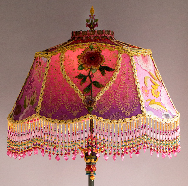 Hot Pink Bohemian Victorian Lampshade 