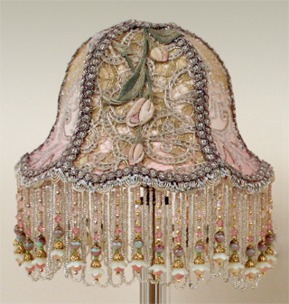 Oval Antique Beaded Lamp