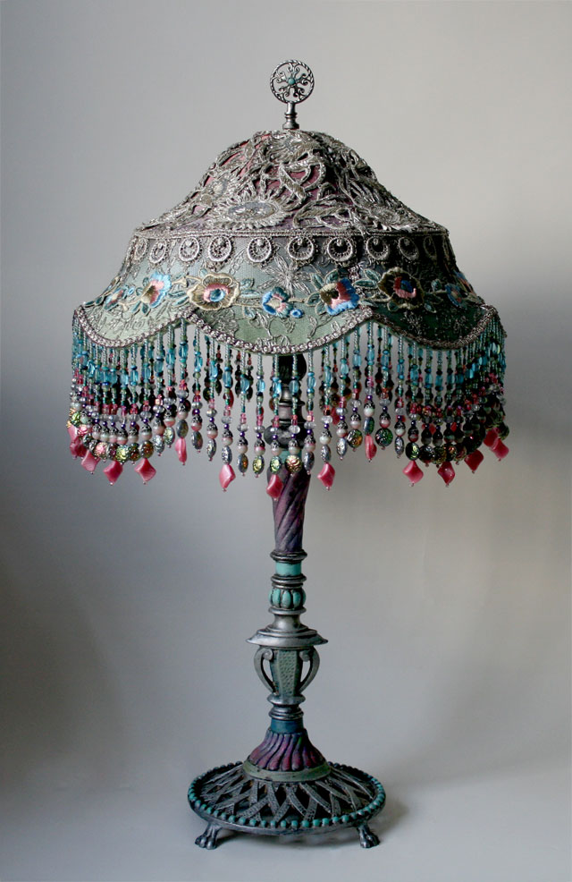 detail of antique lamp