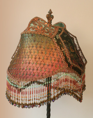 antique fabric lampshade