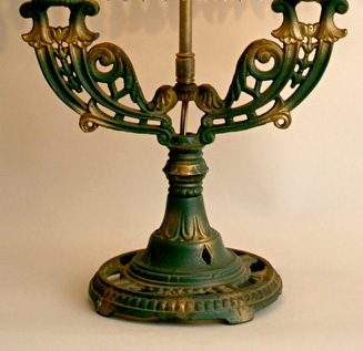 Antique lamp base