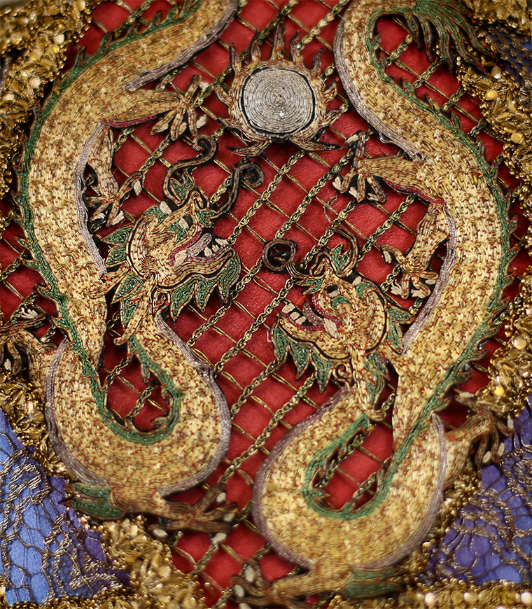 Detail of Chinoiserie Lamp with Dragons