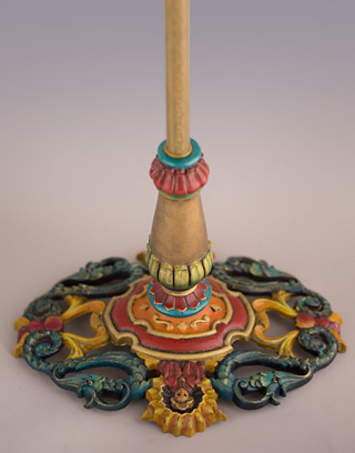 Victorian Lampshade with Antique Indian Textiles