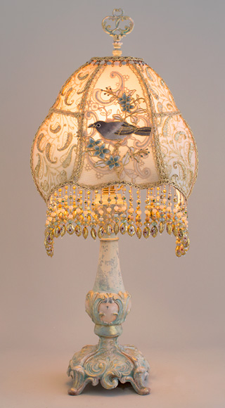 Victorian Gilded Age Table or Bedside Lamp