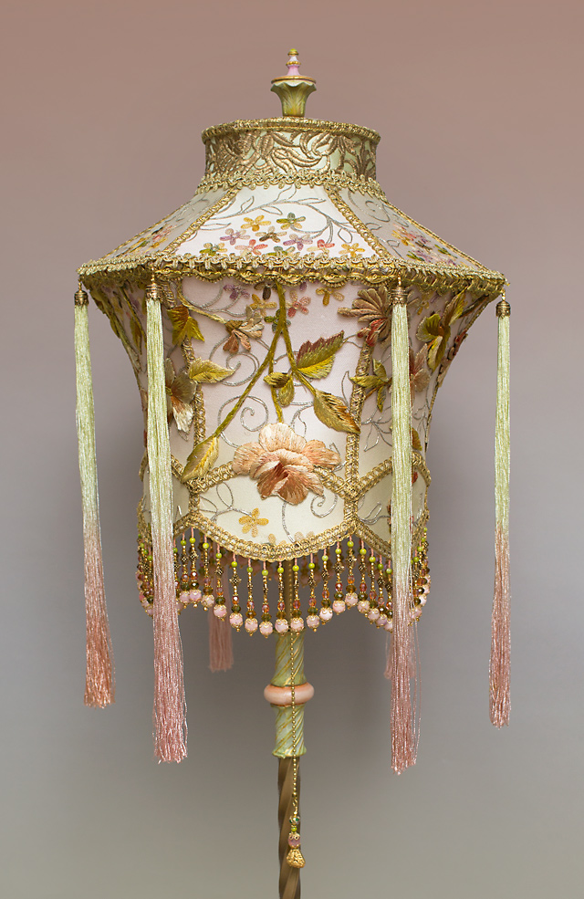 Victorian Pink Lantern silk lampshade