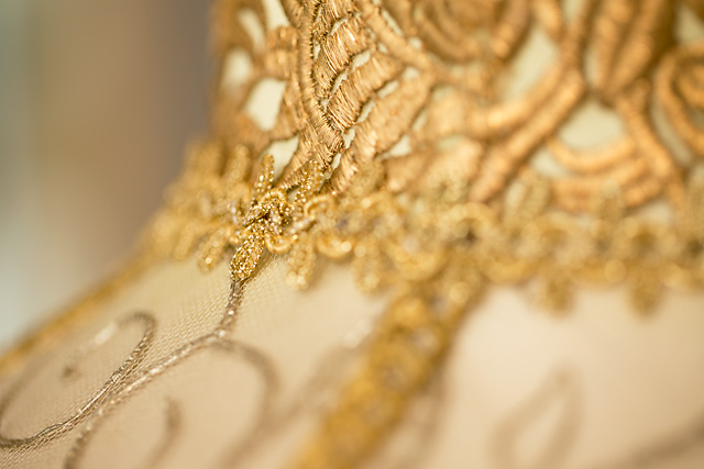 antique gold metallic lace setail