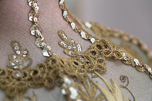 Turkish style Victorian lampshade with beads and antique textiles bead detail