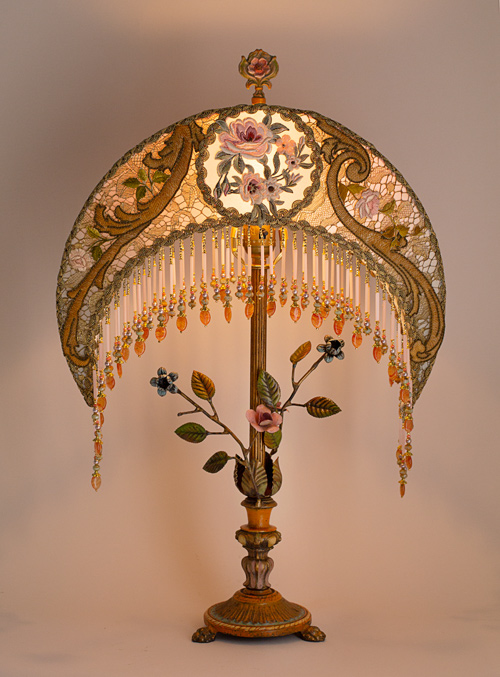 antique crescent moon lampshade