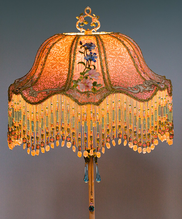 Victorian Lampshade with French Embroidery